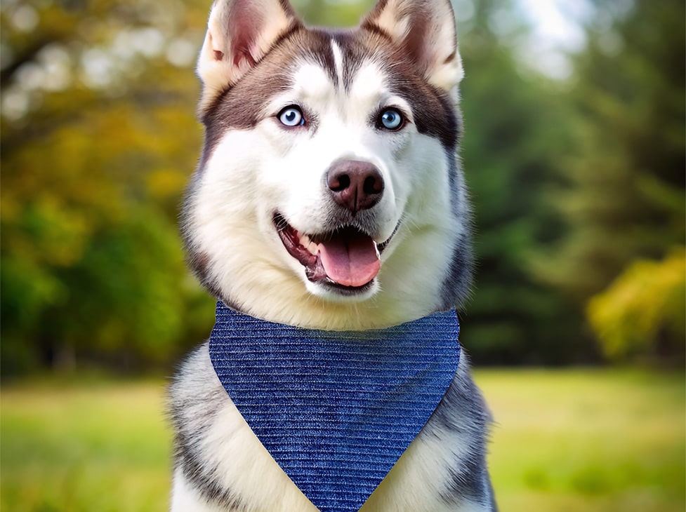 Bandana pour chien velours côtelé