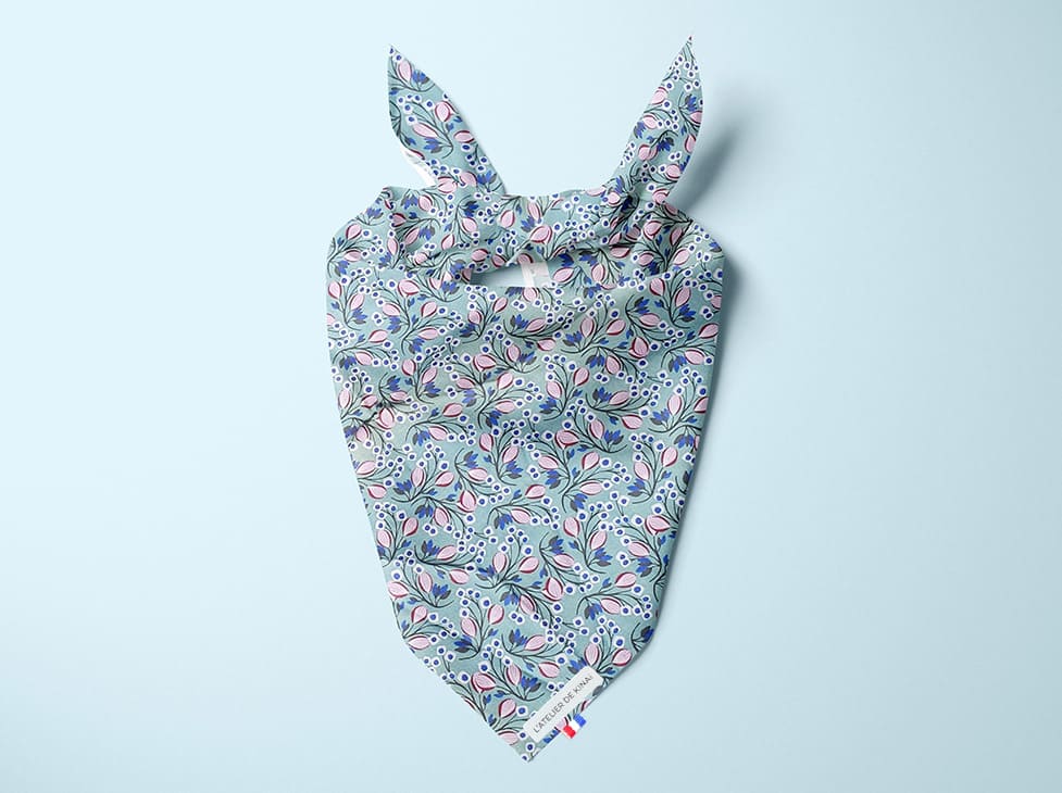Bandana pour chien fleurs