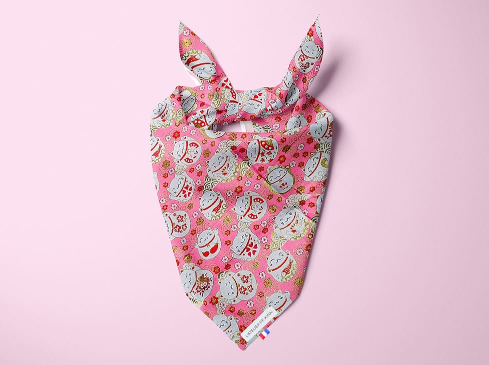 Bandana pour chien Maneki-Neko