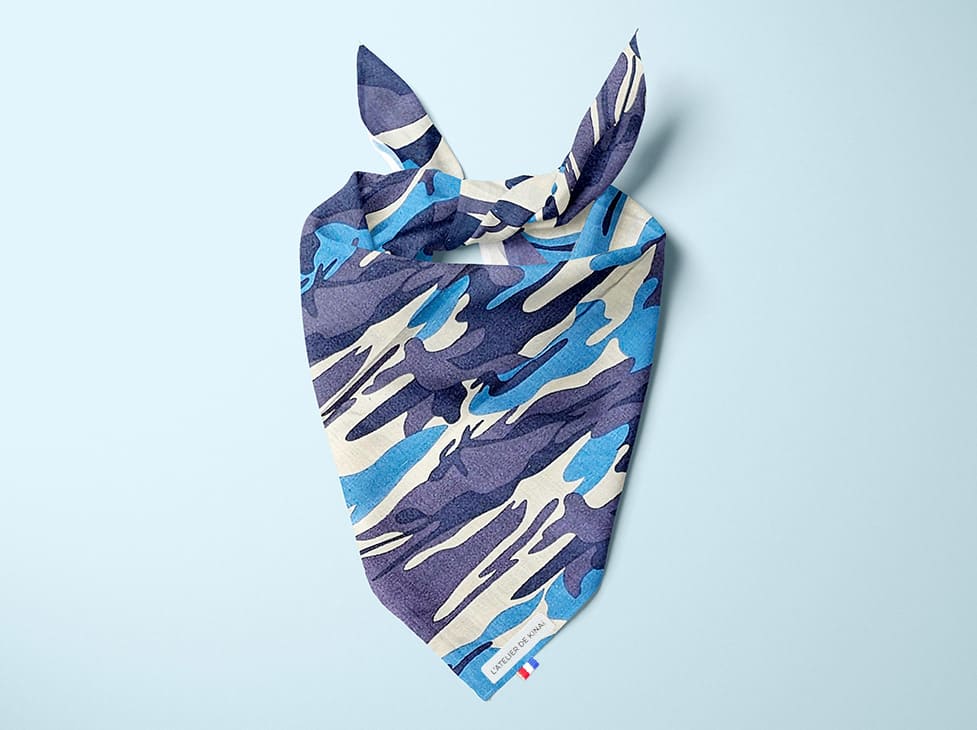 Bandana pour chien treillis