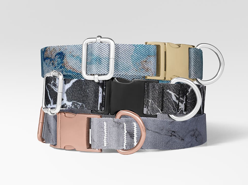 Collier personnalisé pour chien marbre