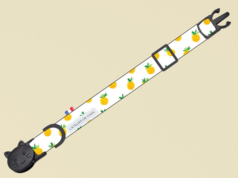Collier pour chat ananas