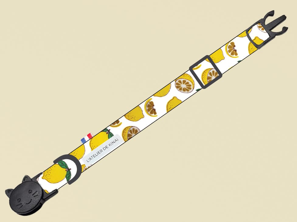 Collier pour chat citron