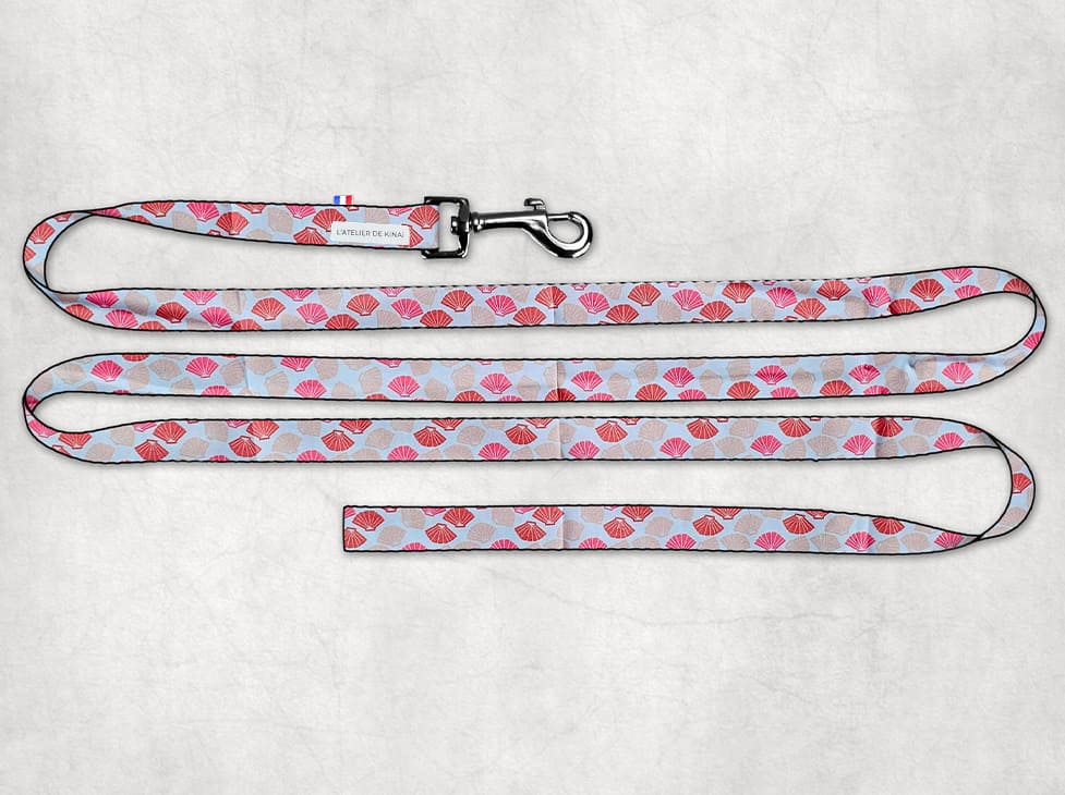 Laisse pour chien coquillage
