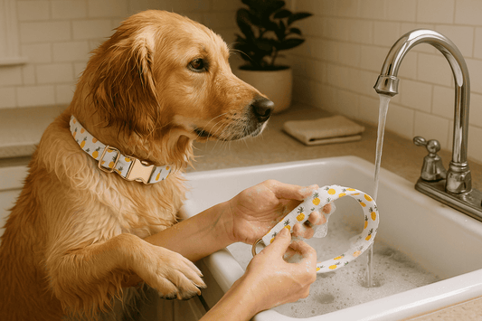 nettoyer-collier-chien-tissu