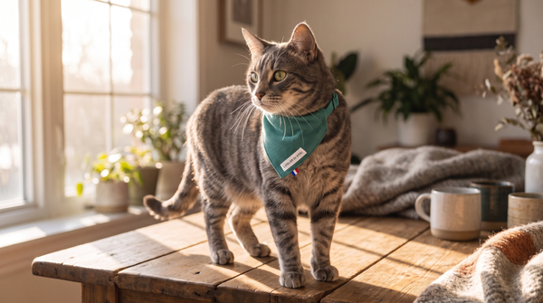 Collier et Bandana Assortis pour Chat : le Duo Tendance