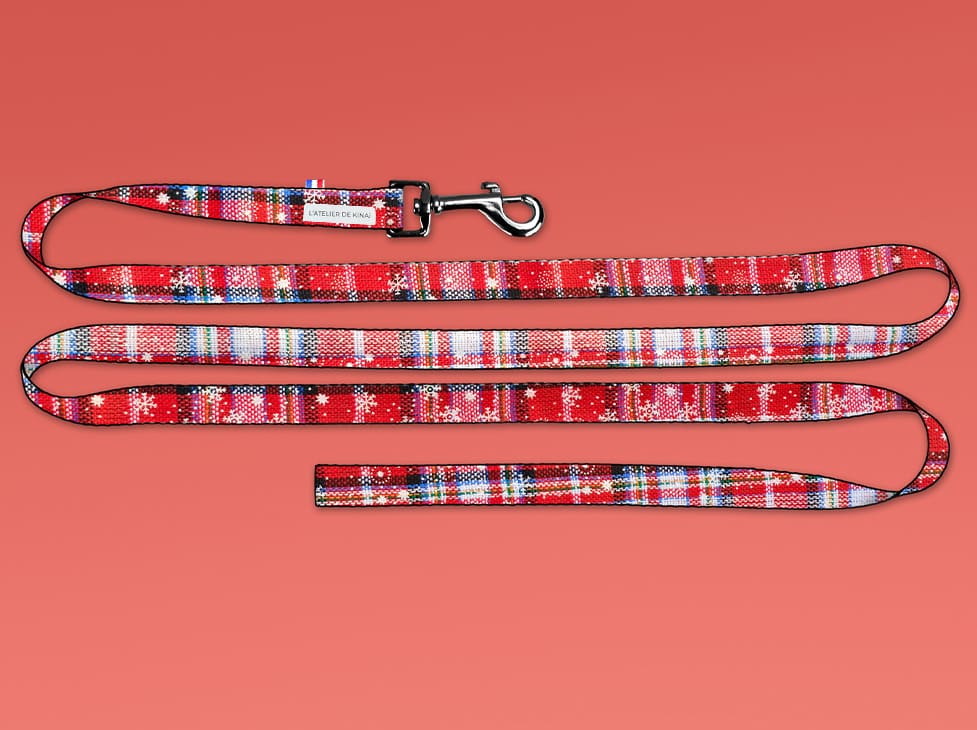 Laisse pour chien Tartan des Neiges