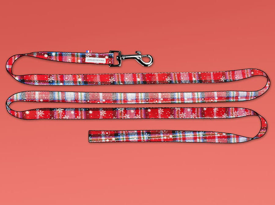 Laisse pour chien Tartan des Neiges