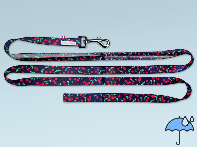 Laisse personnalisée pour chien imperméable Cerise