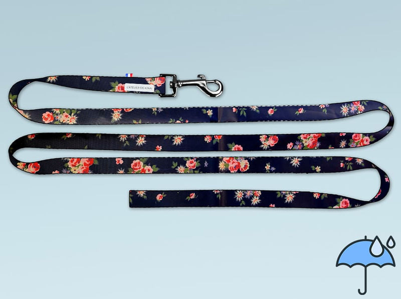 Laisse personnalisée pour chien imperméable Éclat Floral