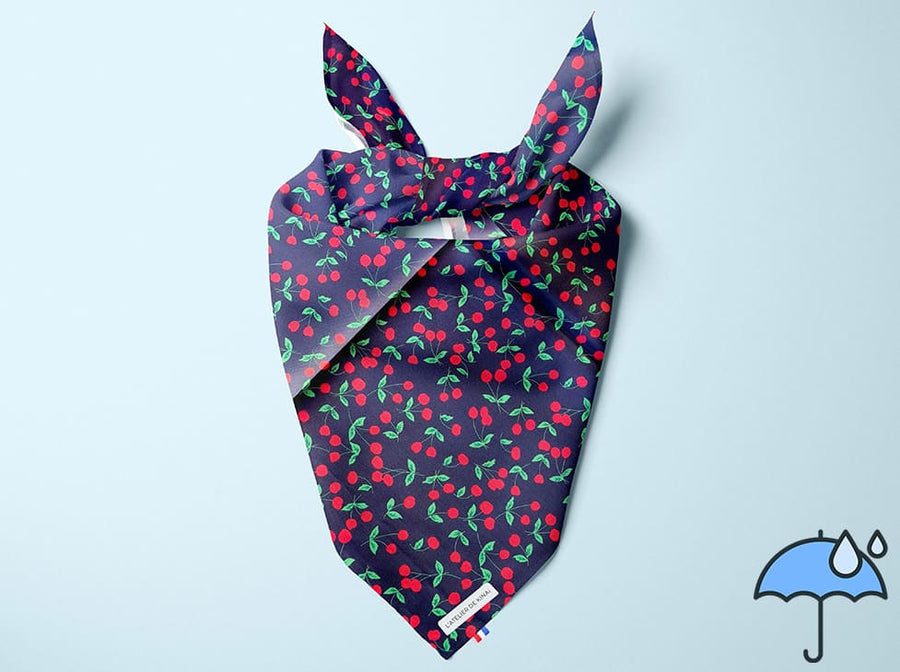 Bandana pour chien Imperméable Cerise