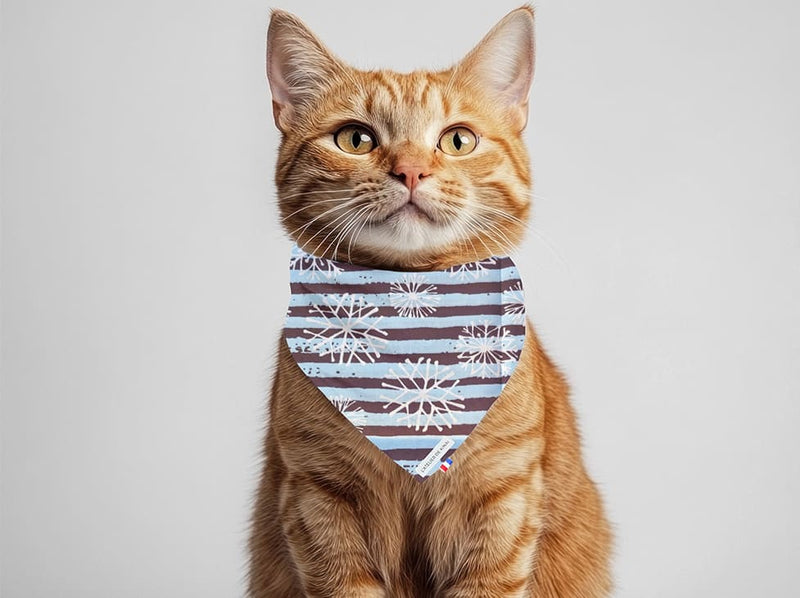 Bandana pour chat Flocon Strié