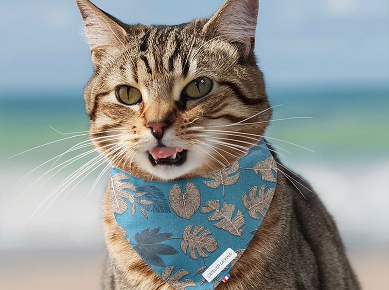Bandana pour chat palmier