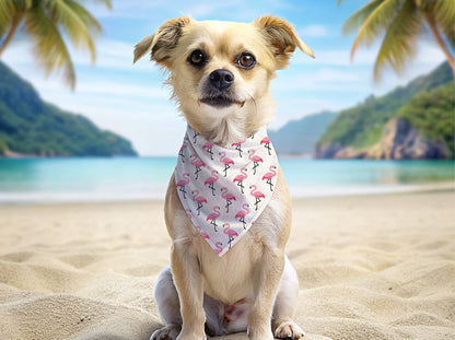 Bandana pour chien flamant