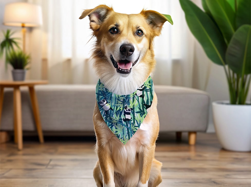 Bandana pour chien panda