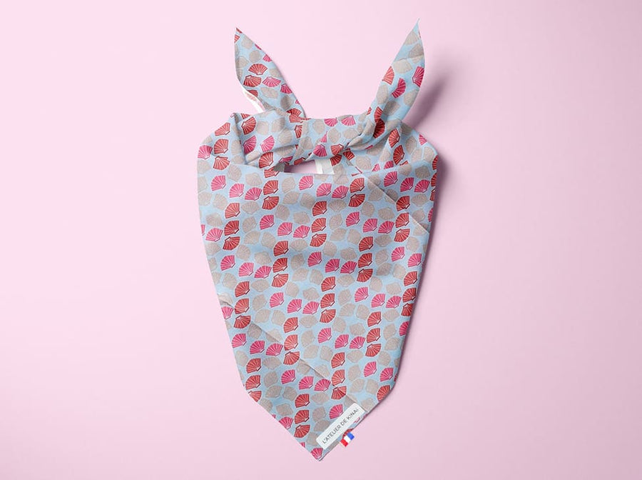 Bandana pour chien Coquillage