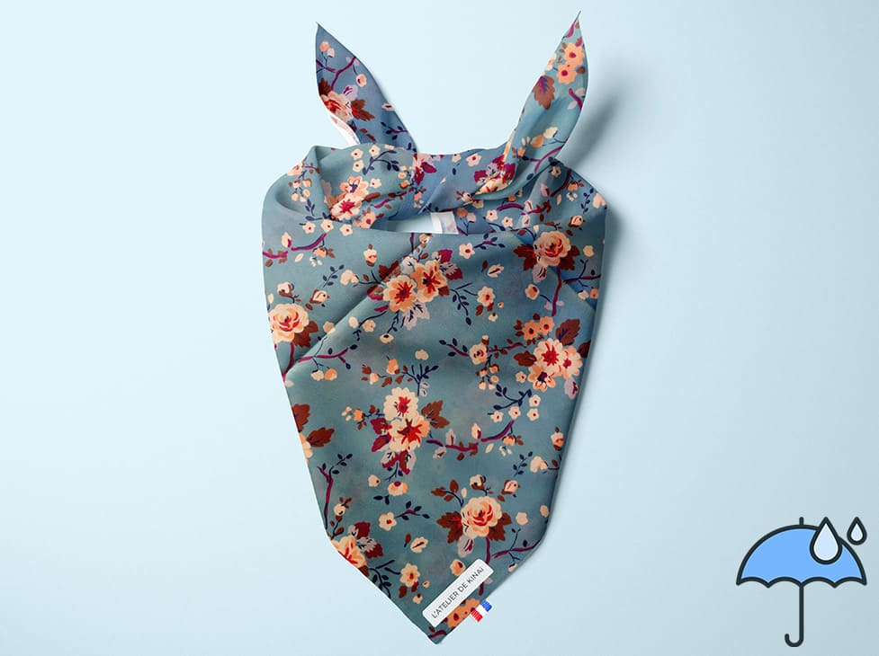 Bandana personnalisé pour chien imperméable Éclat Floral