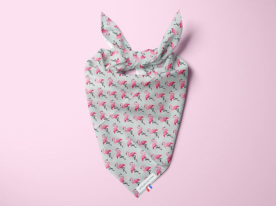 Bandana pour chien Flamant