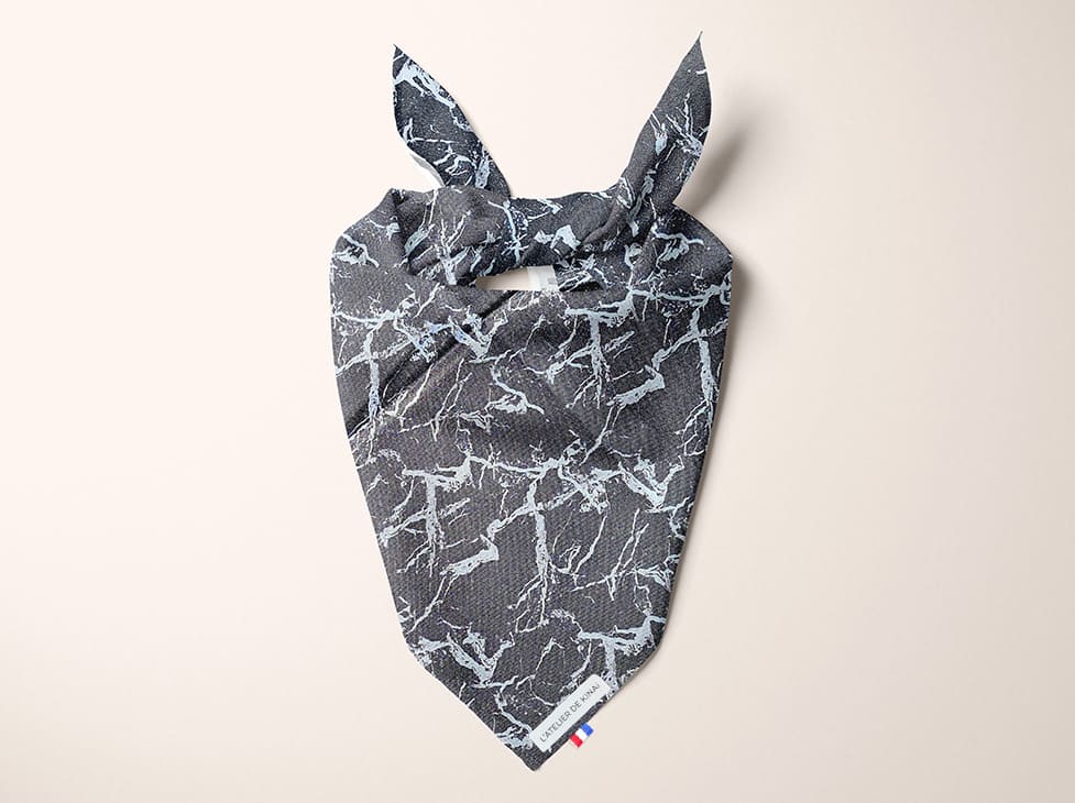 Bandana personnalisé pour chien marbre