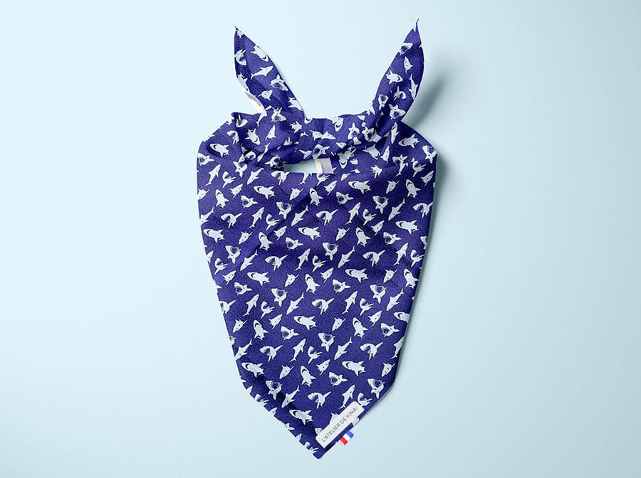 Bandana pour chien Requin
