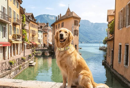 Collier personnalisé pour chien citron