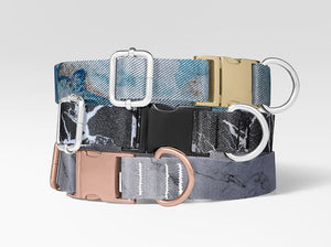 Collier personnalisé pour chien marbre
