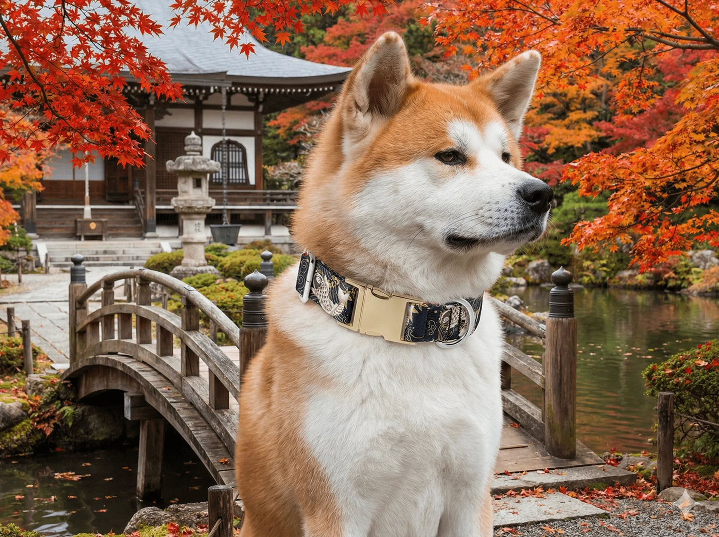 Collier personnalisé pour chien carpe koï