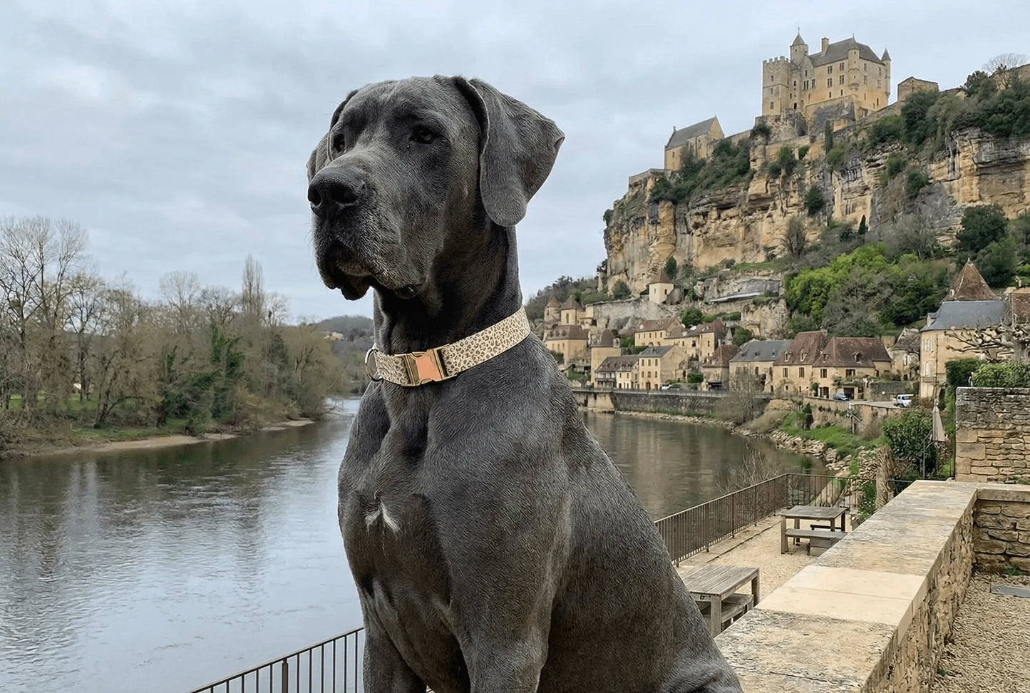 Collier personnalisé pour chien Léopard