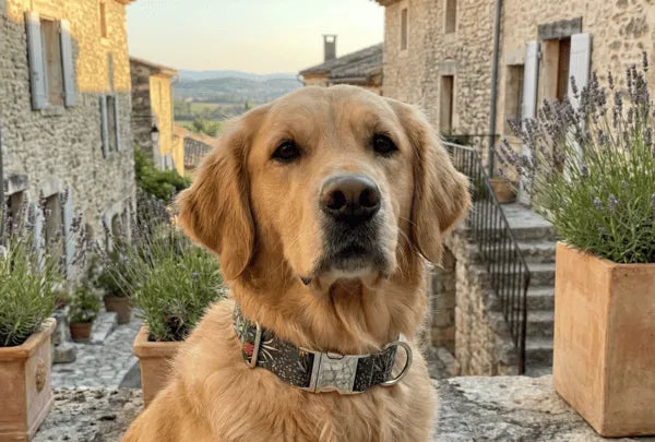 Collier personnalisé pour chien tropical