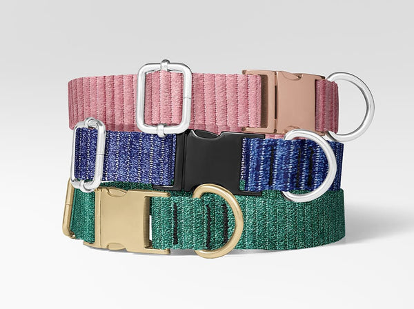 Collier personnalisé pour chien velours côtelé