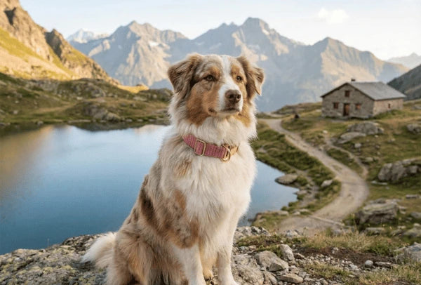 Collier personnalisé pour chien velours côtelé