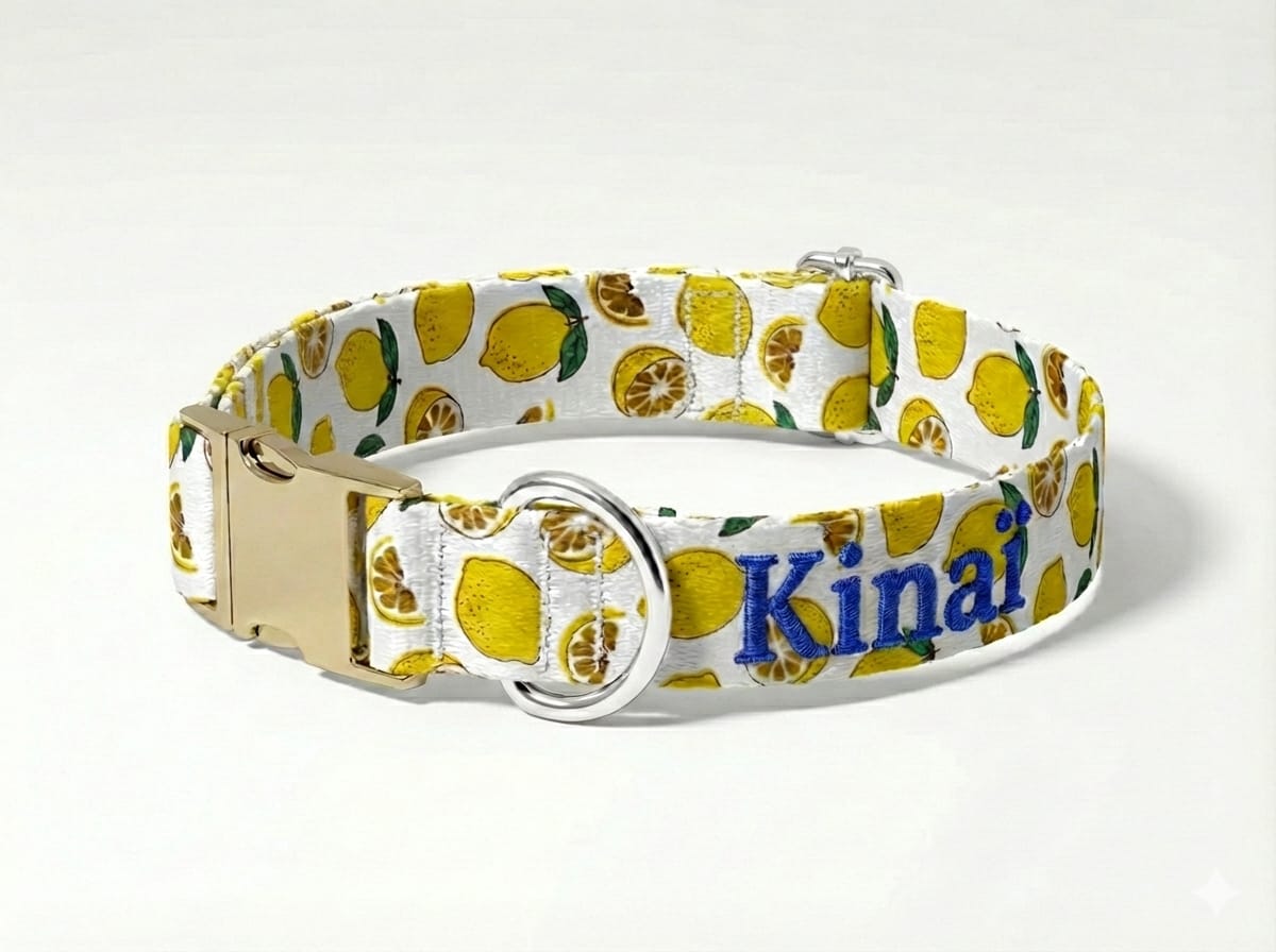 Collier Chien/Chat En Cuir PU Avec Fleurs Colorées – Lavable – Taille XS Jaune – Doux Et Réglable