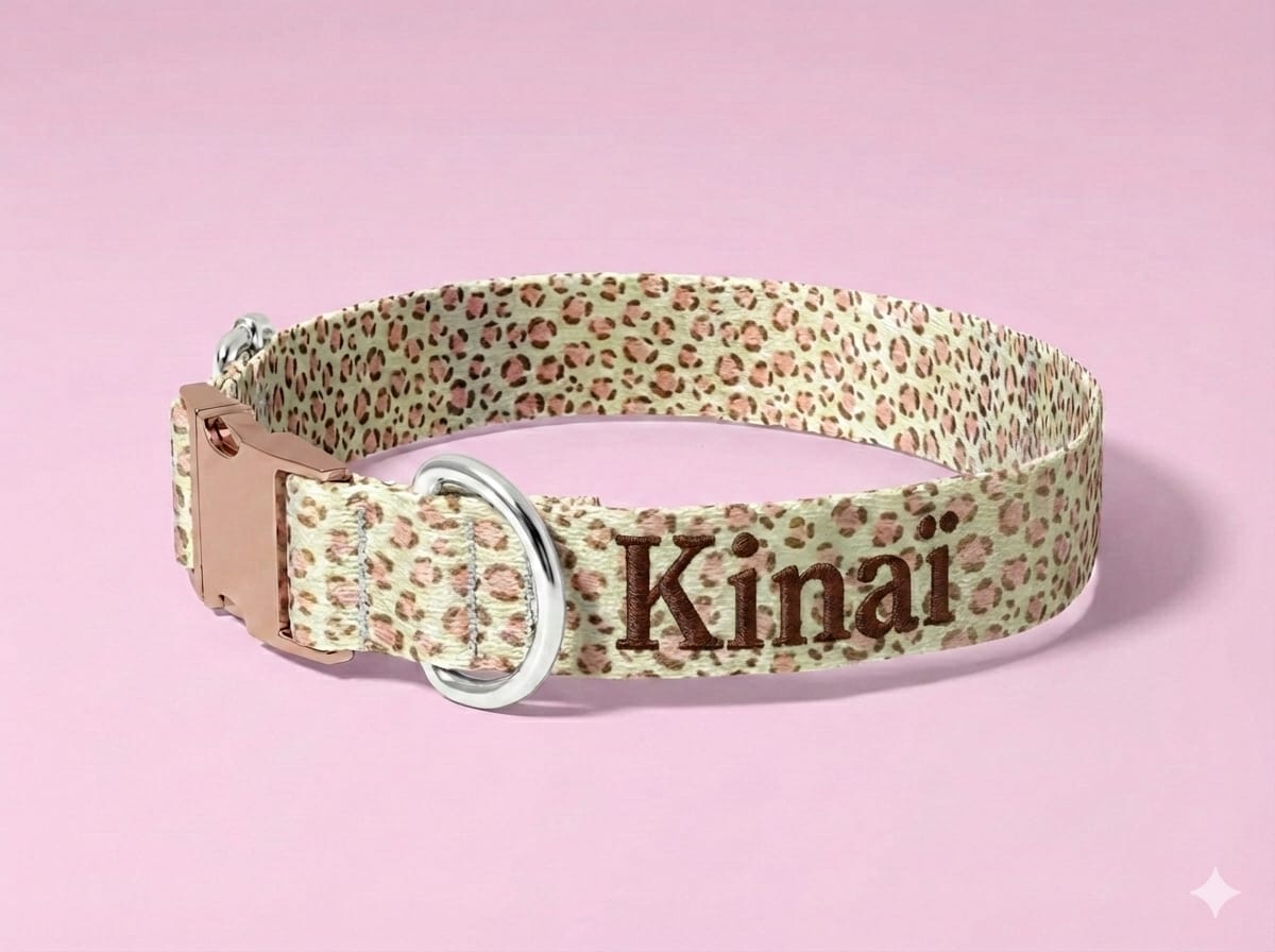 Collier personnalisé pour chien Léopard