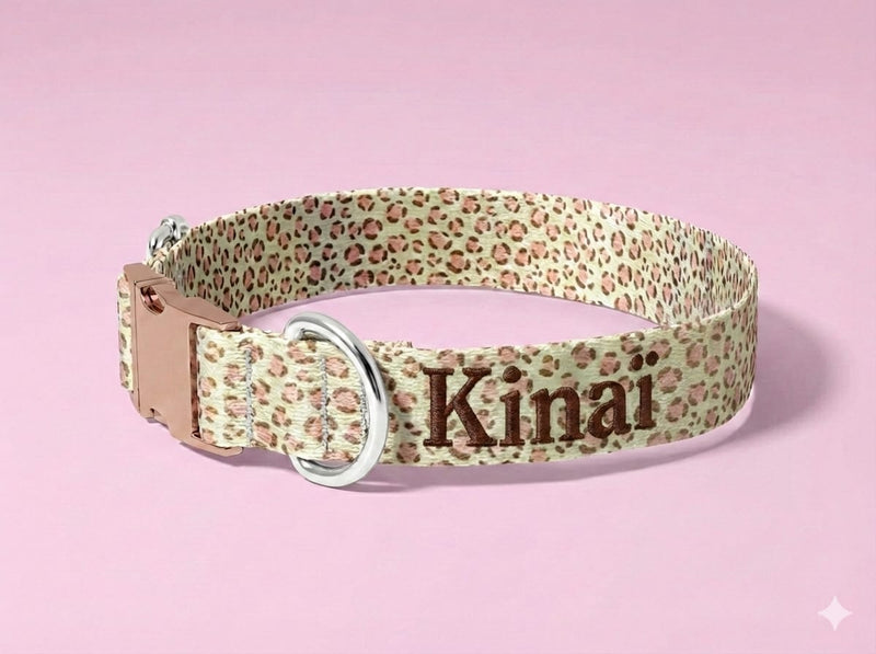 Collier personnalisé pour chien Léopard