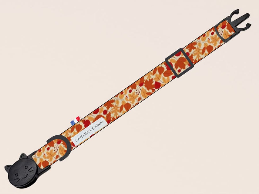 Collier pour chat feuille