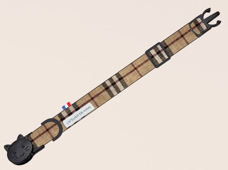 Collier pour chat carreaux