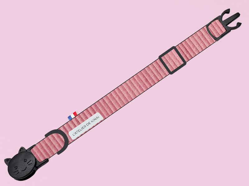 Collier pour chat velours côtelé
