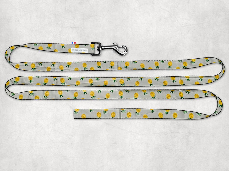 Laisse personnalisée pour chien ananas