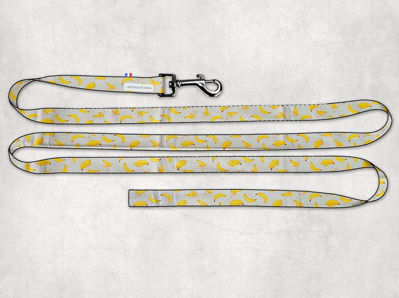 Laisse personnalisée pour chien banane